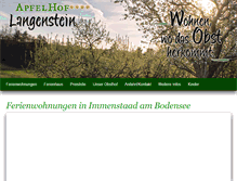 Tablet Screenshot of apfelhof-langenstein.de